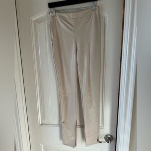 SHEIN cream leather pant, Size: 4